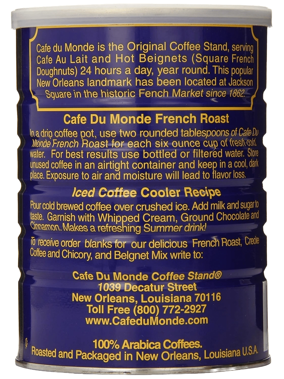 Café Du Monde Coffee, French Roast, 13 oz - Green Mekong Lotus Co.