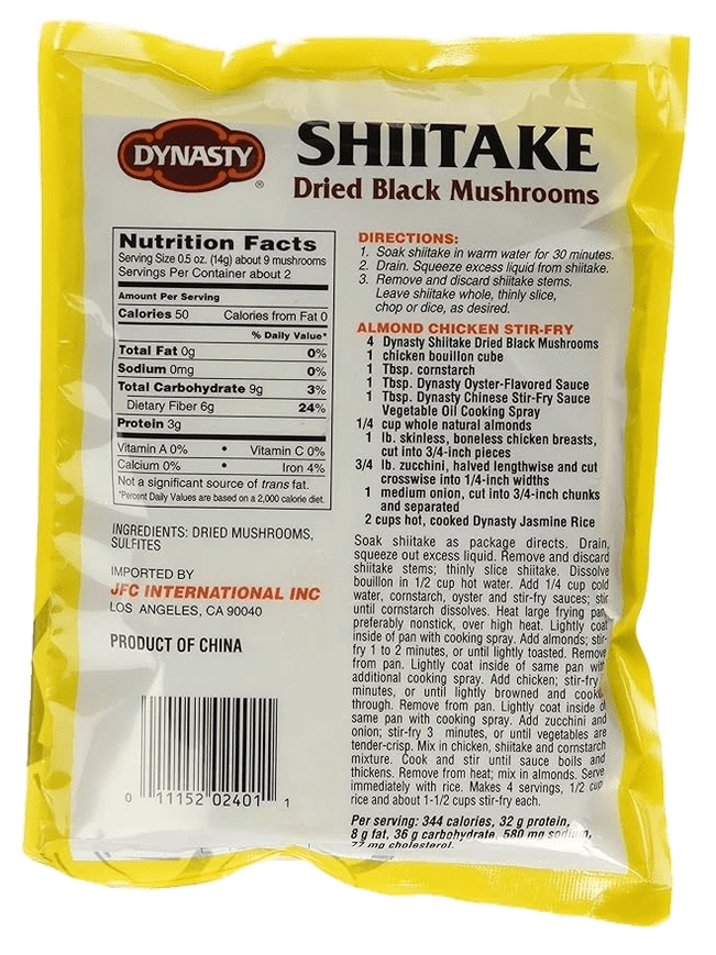 Dynasty Whole Shitake Mushrooms, 1 oz - Green Mekong Lotus Co.
