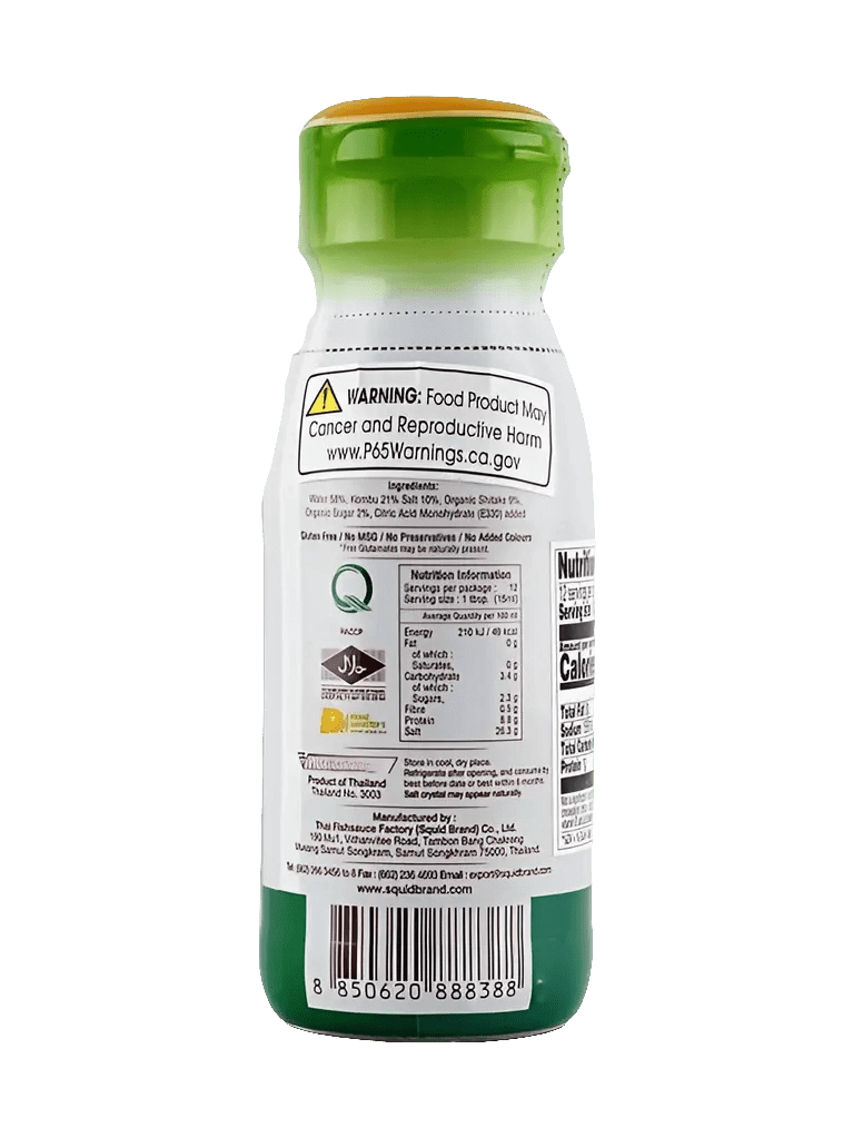 Squid Brand Vegan Fish Sauce - 180mL - Green Mekong Lotus Co.